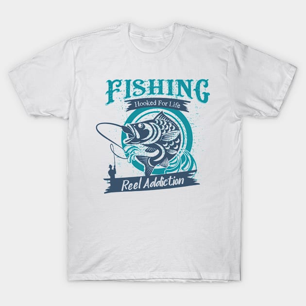 Hooked For Life T-Shirt by RKP'sTees